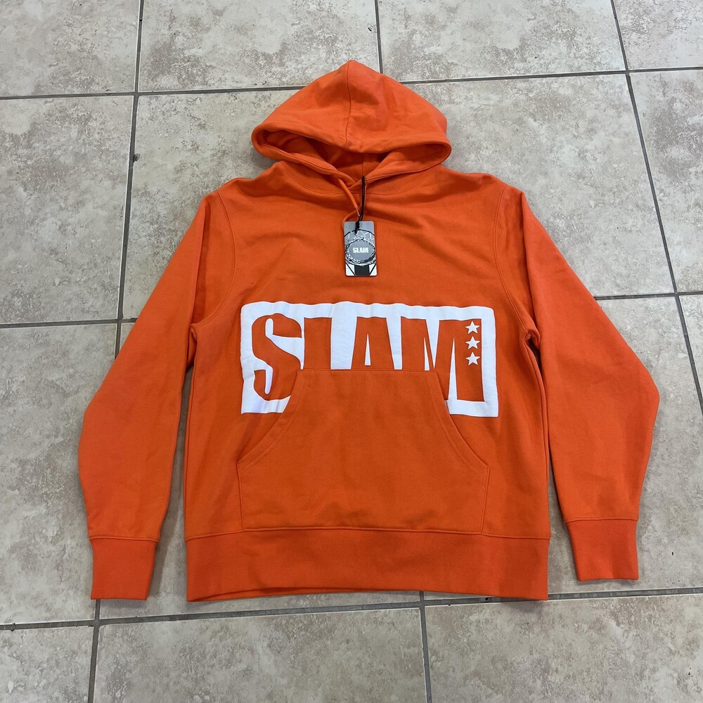 NWT Basketball SLAM Orange Pullover Hoodie Size Adult Medium